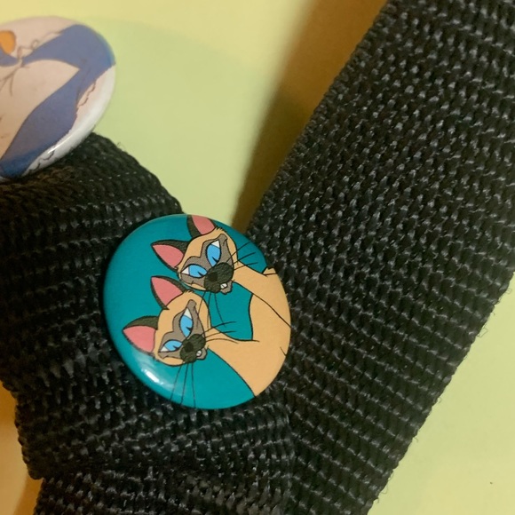 Disney Cheshire the cat Alice in wonderland purse bag with buttons . - Picture 5 of 10